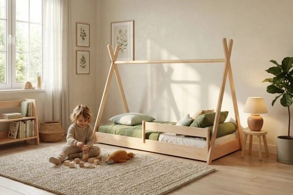 Holzbett im Scandi-Stil - Dein Guide für Schlafzimmer-Einrichtungsideen